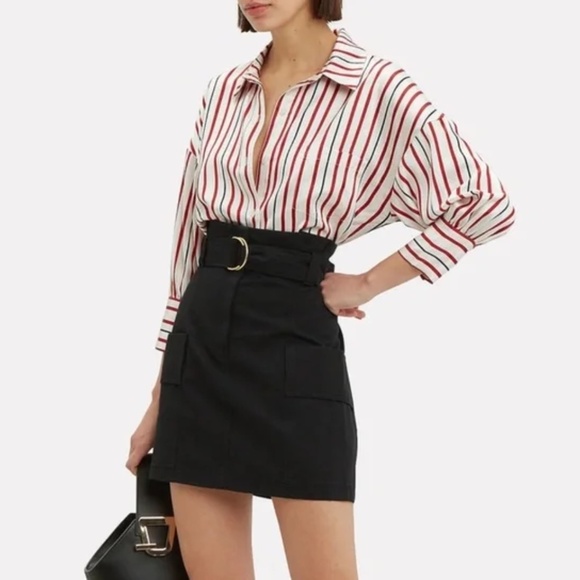 A.L.C. Kai Belted Twill Mini Skirt - Picture 1 of 6